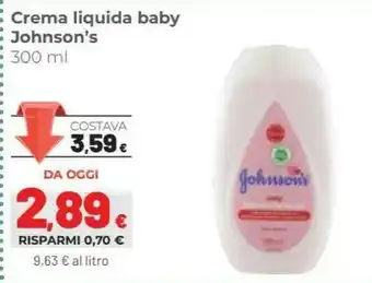 Coop Johnson's Crema Liquida Baby offerta
