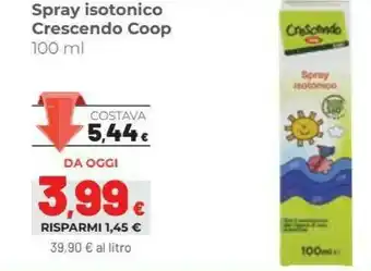 Coop Spray Isotonico Crescendo offerta