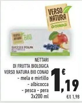 Conad Conad Nettari Di Frutta Biologica Verso Natura Bio offerta