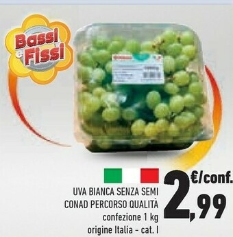 Conad Conad - Uva Bianca Senza Semi offerta