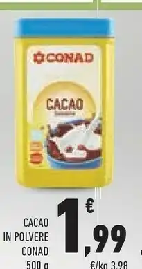 Conad Conad Cacao In Polvere offerta