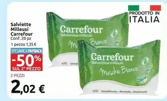 Carrefour Market Salviette Milleusi offerta