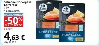 Carrefour Market Carrefour - Salmone Norvegese 50 G(ml) offerta