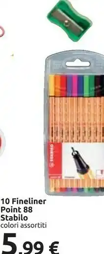 Carrefour Stabilo 10 Fineliner Point offerta