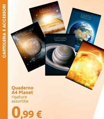 Carrefour Quaderno A4 Planet offerta