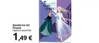 Carrefour Quaderno A4 Frozen offerta