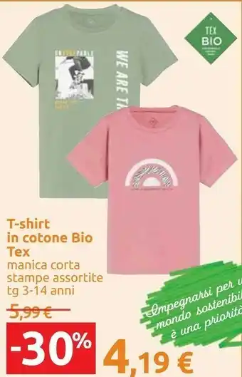 Carrefour Tex T-shirt In Cotone Bio offerta