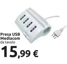 Carrefour Mediacom Presa Usb offerta