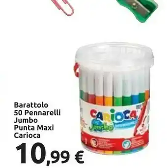Carrefour Carioca Barattolo 50 Pennarelli Jumbo Punta Maxi offerta