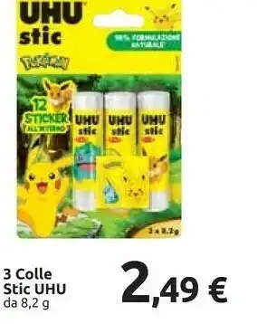 Carrefour Uhu 3 Colle Stic offerta