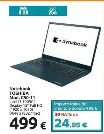 Carrefour Toshiba Mod C50-11 Intel 13 offerta