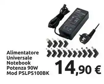 Carrefour Alimentatore Universale Notebook Potenza 90w offerta