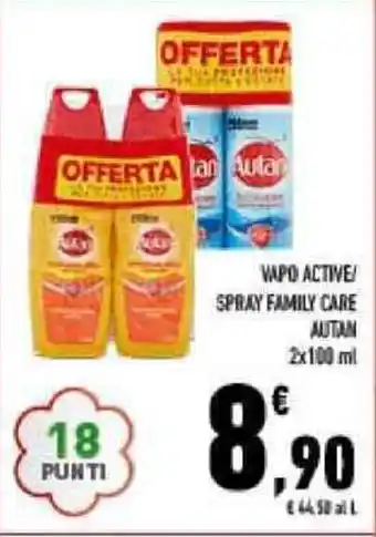 Conad WAPO ACTIVE! SPRAY FAMILY CARE AUTAN 2x100 ml offerta