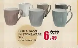 Box 4 Tazze In Stoneware