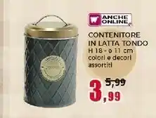 Happy Casa Happy Casa Contenitore In Latta Tondo offerta