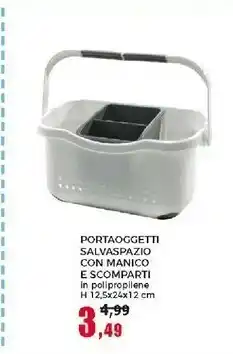 Happy Casa Portaoggetti Salvaspazio Con Manico E Scomparti offerta