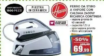 Happy Casa Hoover Ferro Da Stiro A Vapore Con Caldaia offerta