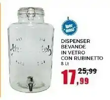 Happy Casa Dispenser Bevande In Vetro Con Rubinetto offerta