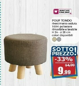 Happy Casa Pouf Tondo offerta