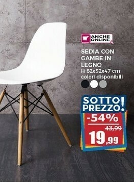 Happy Casa Sedia Con Gambe In Legno offerta