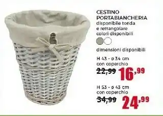 Happy Casa Cestino Portabiancheria offerta
