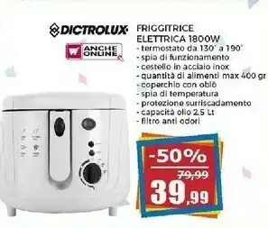 Happy Casa Dictrolux Friggitrice Elettrica offerta