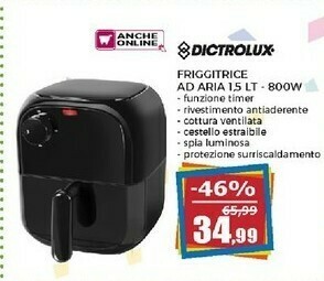 Happy Casa Dictrolux Friggitrice Ad Aria offerta