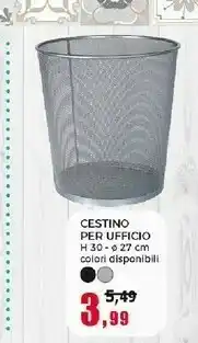 Happy Casa Happy Casa Cestino Per Ufficio offerta