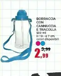 Happy Casa Borraccia Con Cannuccia E Tracolla offerta