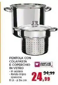 Pentola Con Colapasta E Coperchio