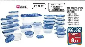 Set Contenitori Con Coperchio