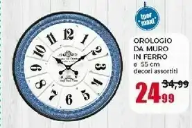 Happy Casa Orologio Da Muro In Ferro offerta