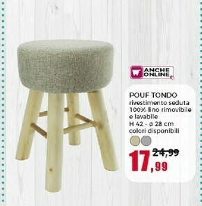 Happy Casa Pouf Tondo offerta