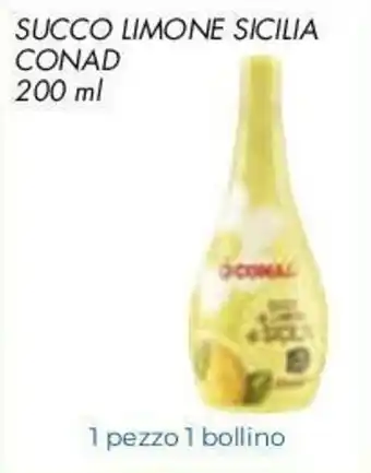 Conad Conad Succo di Limone Sicilia 200ml offerta