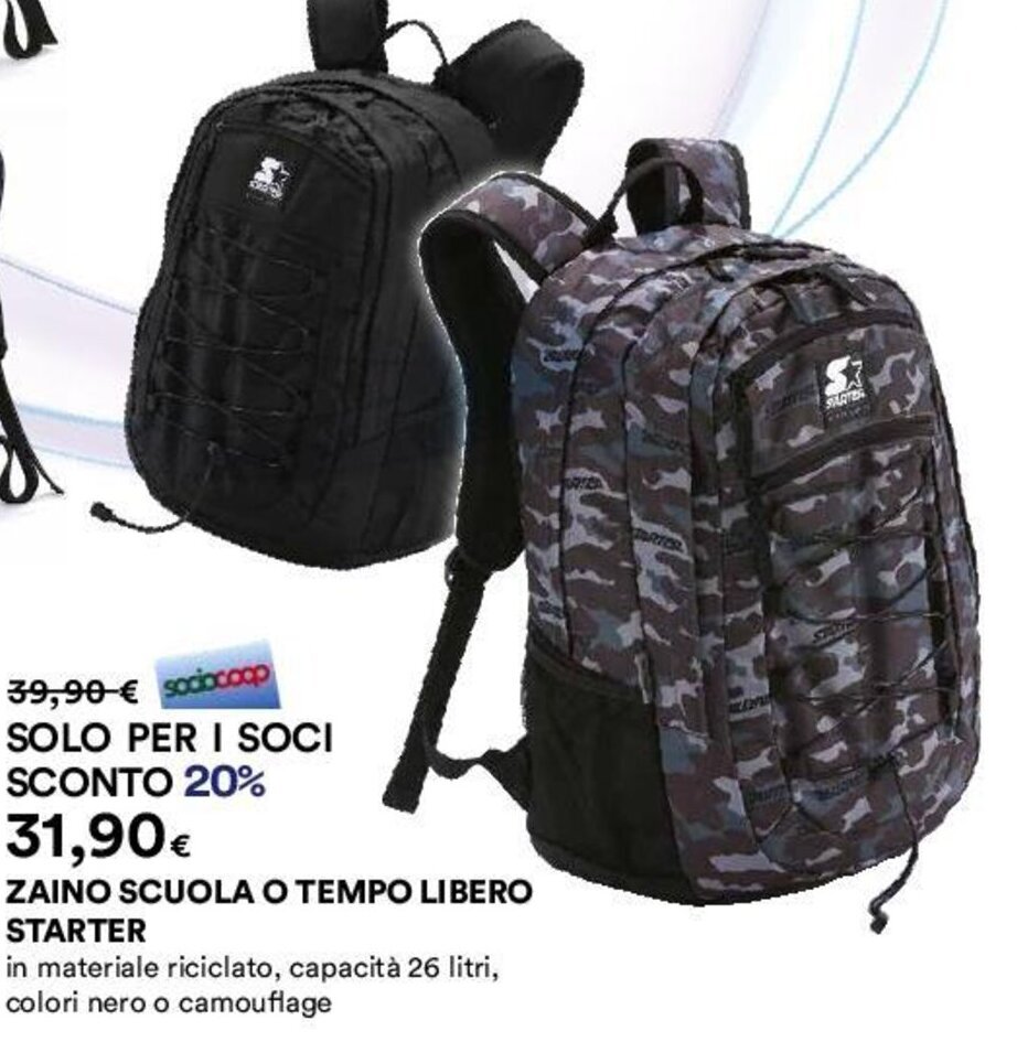 Coop deals zaino scuola