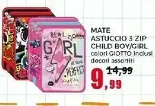 Happy Casa Happy Casa Astuccio 3 Zip Child Boy / Girl offerta