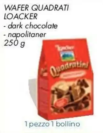 Conad Loacker Wafer Quadrati 250g offerta