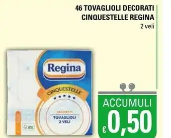 Basko Regina 46 Tovaglioli Decorati Cinquestelle offerta