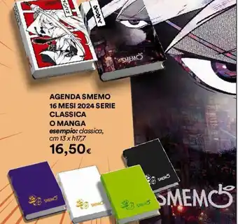 Coop AGENDA SMEMO 16 MESI 2024 SERIE CLASSICA O MANGA offerta