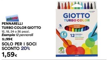 Coop PENNARELLI TURBO COLOR GIOTTO offerta