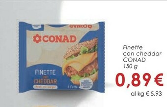 Conad Conad - Finette Con Cheddar 150 G(ml) offerta