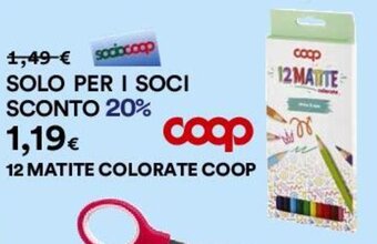 Coop 12 MATITE COLORATE COOP offerta