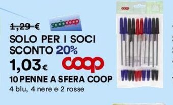 Coop 10 PENNE A SFERA COOP offerta