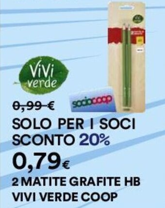 Coop 2 MATITE GRAFITE HB VIVI VERDE COOP offerta