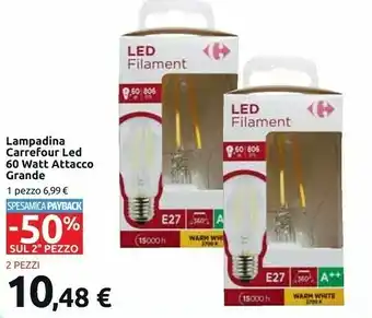 Carrefour Lampadina Led Filament