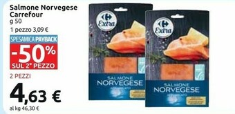 Carrefour Carrefour - Salmone Norvegese 50 G(ml) offerta