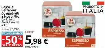 Carrefour Market Capsule Compatibili A Modo Mio offerta
