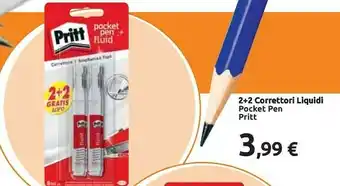 Carrefour Pritt 2+2 Correttori Liquidi Pocket Pen offerta