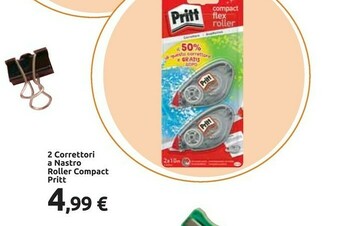 Carrefour Pritt 2 Correttori A Nastro Roller Compact offerta
