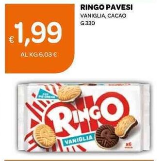 Ekom RINGO PAVESI VANIGLIA, CACAO G 330 offerta